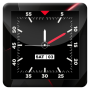 icon Blood Red Analog Clock