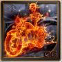 icon Skeleton Rider In Fire