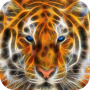 icon Tiger with blue eyes