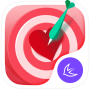 icon Valentine red heart theme cho BLU S1