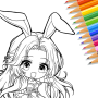 icon Cute Drawing : Anime Color Fan cho Samsung Galaxy Tab 2 7.0 P3100