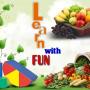 icon Fruits, vegetables, shapes and colors for kidslearn with fun for kids