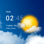 icon Transparent clock and weather cho tecno W3