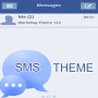 icon White Blue Theme GO SMS