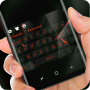 icon Black Red Polygon Input Glass Theme